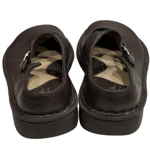 Sbicca Mary Jane Buckle Strap Shoes‎ 6.5 Brown Pebbled Leather Comfort Cottage thumbnail 7