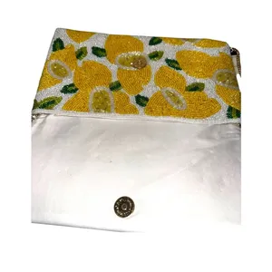 ANTIK KRAFT Beaded Lemon Crossbody Purse Handmade‎ Chain Strap thumbnail 2