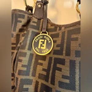 Fendi Tobacco Zucca Canvas and Leather Chef Shopper Tote Vintage thumbnail 4