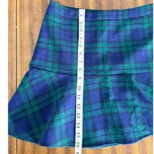 Vineyard Vines Plaid Mini Skirt Navy Green Black Watch Tartan Flounce Hem High‎ Waisted Preppy thumbnail 13