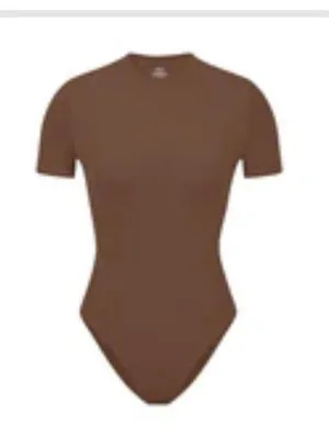SKIMS Fits Everybody T-Shirt Bodysuit Short Sleeve Jasper XS thumbnail 1