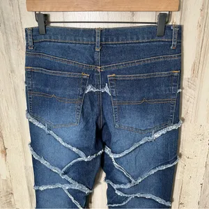 Rave 4 Real Vintage Y2K Frayed Patchwork Flare Jeans Hippie Boho Womens Sz‎ 9/30 thumbnail 6