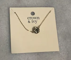 Crown & Ivy necklace Love knot gold tone jewelry New OS thumbnail 5