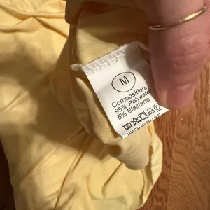 Elegant Yellow Strapless Dress Size M thumbnail 2