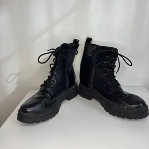 a new day- Black Combat Boots thumbnail 2