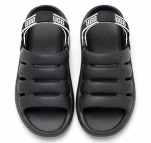 UGG Sport Yeah Black Platform Sandals Logo Strap Chunky size 10 thumbnail 1