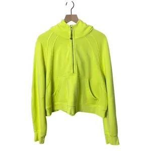 Lululemon Scuba Oversized Half Zip‎ Hoodie Electric Lemon Womens Size XL / XXL thumbnail 4