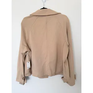 Dex Tan Double Breasted Knit Cropped Blazer Jacket Extra Large NEW Size XL thumbnail 4