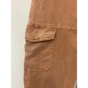 Old Navy Cargo Barrel Leg Casual Indie Sleaze Cotton Coco Brown Mid Rise Pants thumbnail 3