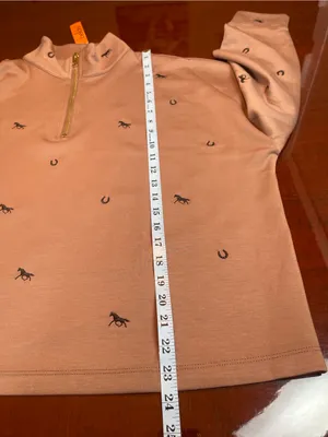 Belldini Equestrian Chic Quarter-Zip Pullover "Brown Sugar Horse" 2XL Western thumbnail 3