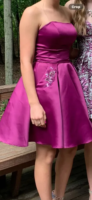 Mori Lee Dress Homecoming Strapless Cocktail Short thumbnail 1