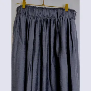 Minimalist Black Midi Skirt Elastic Waist Belt Loops Nine West L Whimsigoth thumbnail 7