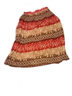 Liz Baker Red and Brown Patterned Maxi Skirt thumbnail 2