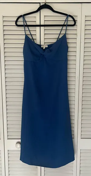 See You Monday Blue Slip Dress thumbnail 2