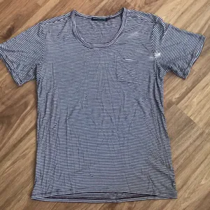 Brandy Melville Striped Burgundy Tee thumbnail 1
