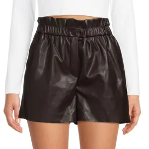 Laundry by Shelli Segal Faux Leather Shorts Dark Brown M thumbnail 4