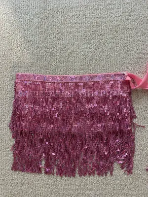 Amazon Pink Fringe Skirt thumbnail 2