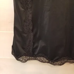{6/M} Vintage Cosmopolitan Black Lace Trim Lingerie thumbnail 10