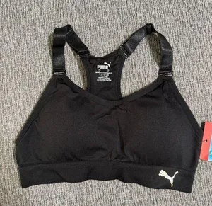 Puma Women’s Black Sports Bra thumbnail 1