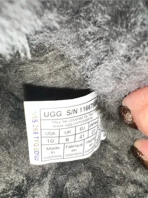 UGG Nita Genuine Shearling Slipper Black Gray Platform NWOB Women’s 10 thumbnail 6