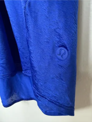 Lululemon Essential Tank Pleated Larkspur Blue Scoop Neck Athletic Top Size 14 thumbnail 7