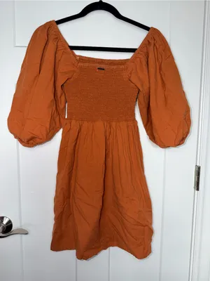 Billabong Puff Sleeve Smocked Half Sleeve Dress thumbnail 2