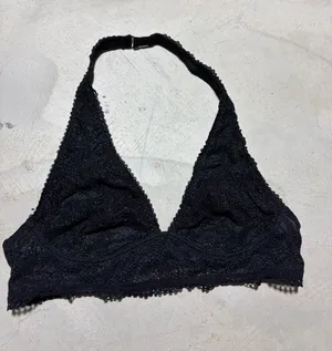Victoria’s secret Black Lace halter Bralette bra large thumbnail 1