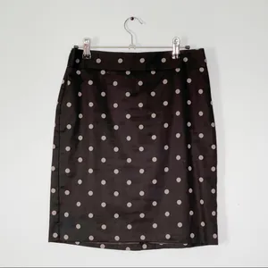 LOFT | Black & Gray Polka Dot Pencil Skirt Sz 0 thumbnail 2