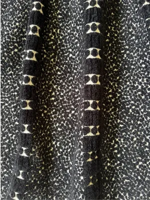 EUC Anthropologie MOTH Jacquard Knit Granite Skater Skirt Black Cream Medium thumbnail 4