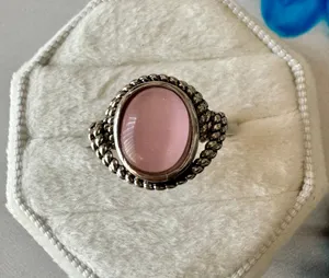 Antique Style Ring, Size 8 Pink thumbnail 1