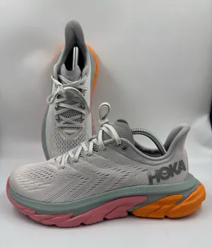Hoka One One Women’s Clifton Edge Running Shoes Us10 Gray Pink Orange 1110511 thumbnail 1
