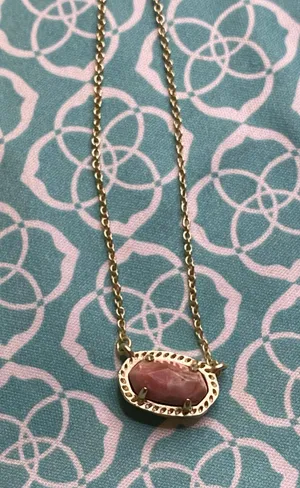 Kendra Scott Pink Pendant Eliza Necklace thumbnail 1