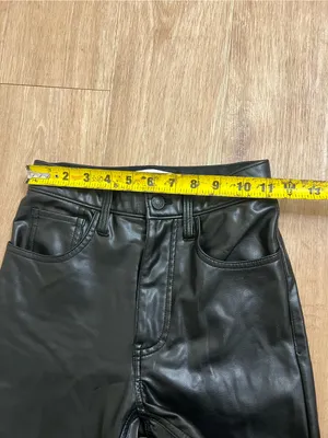 Abercrombie’s & Fitch Black Faux Leather Skinny Jeans thumbnail 5