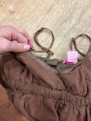 Brown cottage core dress Size M thumbnail 5