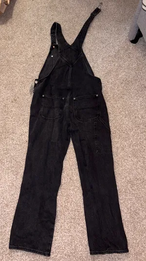 Old Navy Black Overalls Denim thumbnail 4