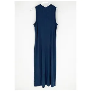 RicherPoorer‎ Vintage Rita Ribbed Maxi Dress Women's Size S Blue thumbnail 3