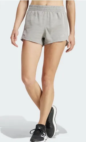 Adidas‎ Pacer Training Shorts Womens Medium Gray Heathered AEROREADY Activewear thumbnail 1