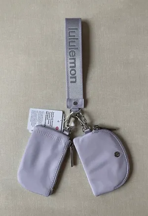 Lululemon Dual Pouch Wristlet *Metallic Wordmark - Faint Lavender thumbnail 1