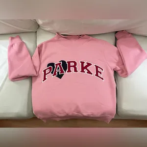 PARKE Valentine’s Special Edition Jean Heart Varsity Fleece Mockneck Blush L/XL thumbnail 7