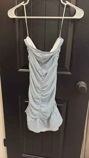 Edikted Gaia Gathered Mini Dress thumbnail 3