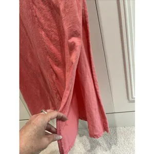 Z Supply Palisades Midi Dress Coral Pink V Neck Sleeveless Cotton Casual Resort thumbnail 4