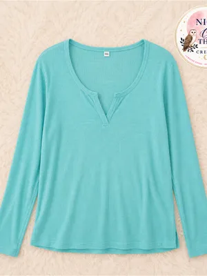 Amazon Long Sleeve V-neck Shirt ~ Women’s Size 2XL - Soft‎ Green Lightweight fabric thumbnail 4