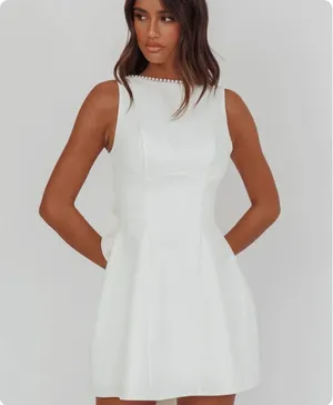 White bow dress thumbnail 1