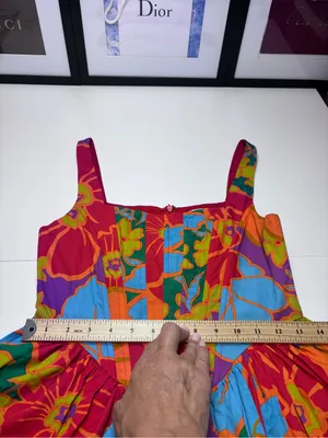 Olivaceous Bright Floral Cotton Sundress in a Vibrant Rich Floral Print NWOT thumbnail 7