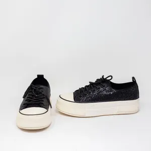 Azalea Wang Revival Rhinestone Crystal Jewel Platform Sneakers Shoes Black 7.5 thumbnail 1