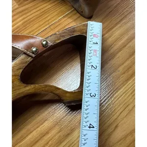 Italian Shoemakers Contesa‎ Wood Look Wedge Brown Sandals Sz 6 Made In Italy thumbnail 16