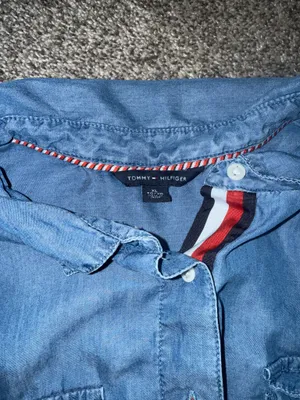 Tommy Hilfiger Women's Long Sleeve Denim Shirt Dress Size XL thumbnail 3