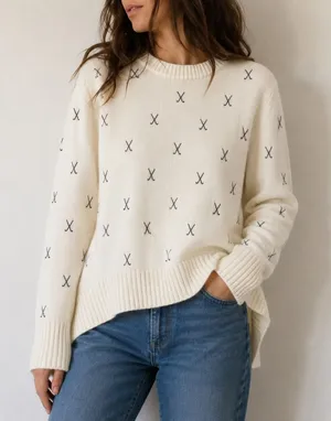 Renwick Ivory Allover Clubs Sweater Golf Embroidered XL New Preppy Country Club thumbnail 1