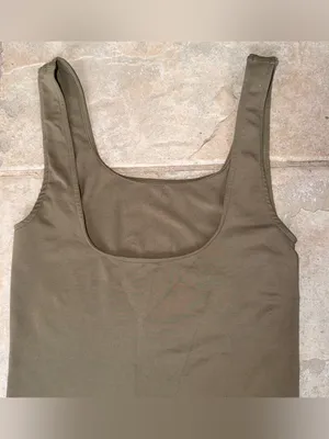 Skims Soft Smoothing Thong Bodysuit in Army Green Size XS thumbnail 7