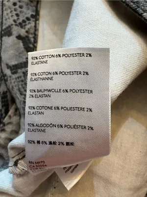 Free People Just Float On Flare Jeans Womens 31 Grey Snake Print Excellent Flare thumbnail 9